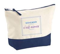 Pochette Soigner Cest Aimer - Pouch - Idée Pochette Rangement Cadeau Anniversaire Fête Original Famille Travail Départ Collègue Retraite Noël. - Bleu&Violet - 3