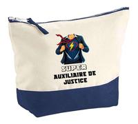 Pochette Super Auxiliaire De Justice | Idée Fête des mères Cadeau Travail Retraite Trousse Grand Format Maquillage Toilette