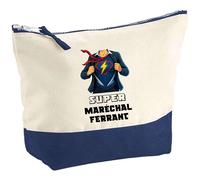 Pochette Super Maréchal-Ferrant | Idée Fête des mères Cadeau Travail Retraite Trousse Grand Format Maquillage Toilette