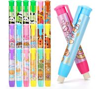 Pochette Surprise Anniversaire Enfant¿20 Stylo Gommes Kawaii Rétractables Pour Enfants,Idéal Pour Cadeau Anniversaire Enfants Invites & Goodies Anniversaire Enfant