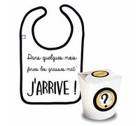 Pochette Surprise Annonce De Grossesse - J'arrive ! Blanc TU