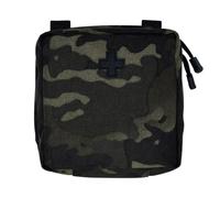 Pochette tactique carrée Molle IFAK, grande capacité rangement utilitaire | Nylon 1000D, Revêtement PU, Résistant à l'eau, Durable, Design clamshell à ouverture complète(MCBK)
