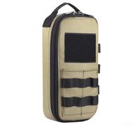 Pochette tactique compacte pour accessoires de plein air avec compatibilité MOLLE et plusieurs compartiments élastiques pour un rangement sécurisé du GPS, des cartes, des lampes de poche