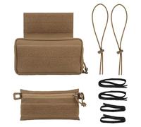Pochette Tactique de Transport, Pochette Pendante, Sac À Outils Utilitaire, Sac de Transport sous-Abdominal, Organisateur de Poche EDC, Accessoires pour Plate-Forme de Poitrine(Brown)