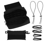 Pochette Tactique de Transport, Pochette Pendante, Sac À Outils Utilitaire, Sac de Transport sous-Abdominal, Organisateur de Poche EDC, Accessoires pour Plate-Forme de Poitrine(Black)