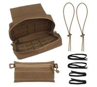 Pochette Tactique de Transport, Pochette Pendante, Sac À Outils Utilitaire, Sac de Transport sous-Abdominal, Organisateur de Poche EDC, Accessoires pour Plate-Forme de Poitrine(Brown)