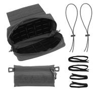 Pochette Tactique de Transport, Pochette Pendante, Sac À Outils Utilitaire, Sac de Transport sous-Abdominal, Organisateur de Poche EDC, Accessoires pour Plate-Forme de Poitrine(Gray)