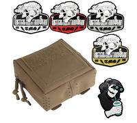 Pochette Tactique Molle Admin, Sac Banane Multifonctionnel pour Sports de Plein Air et Loisirs, Petites Pochettes GP à Usage Général avec Panneau à Boucle pour Gilet, Ceinture, Sac à Dos, Etc.(Brown)