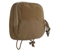 Pochette Tactique Molle Multiusage, Petit Sac Admin Carré à Large Ouverture, pour Lampe, Tourniquet et Accessoires, à Fixer sur Gilet ou Harnais Poitrine(Brown)