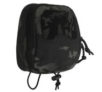 Pochette Tactique Molle Multiusage, Petit Sac Admin Carré à Large Ouverture, pour Lampe, Tourniquet et Accessoires, à Fixer sur Gilet ou Harnais Poitrine(BCP)