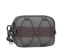 Pochette Tactique Molle pour Ordinateur Portable, Pochette Utilitaire pour Téléphone Portable, Lampe De Poche, Outil pour Gilet, Sac Banane pour Petits Outils(Gray)