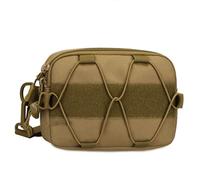 Pochette Tactique Molle pour Ordinateur Portable, Pochette Utilitaire pour Téléphone Portable, Lampe De Poche, Outil pour Gilet, Sac Banane pour Petits Outils(Khaki)