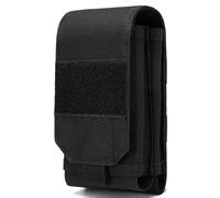 Pochette Tactique Molle pour téléphone Portable, étui Universel à Double Couche pour téléphone Portable, Pochette de Ceinture pour extérieur, Chasse, randonnée, Camping (Black)