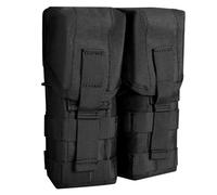 Pochette Tactique pour Chargeur, Étui Tactique, Porte-Chargeur Molle Simple/Double, Pochette de Magazine de Transport pour Chargeur à Rabat pour Entraînement de Tir en Extérieur