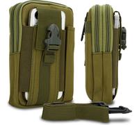 Pochette tactique pour téléphone portable -Molle- Pochette EDC pour Realme C35 avec bandoulière - Support de téléphone portable Housse militaire Sac banane max. 6.7 pouces