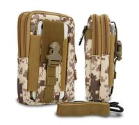 Pochette tactique pour téléphone portable -Molle- Pochette EDC pour Realme C35 avec bandoulière - Support de téléphone portable Housse militaire Sac banane max. 6.7 pouces