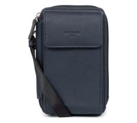 Pochette téléphone avec portefeuille Stop RFID Cuir CONFORT Marine