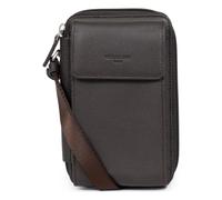 Pochette téléphone avec portefeuille Stop RFID Cuir CONFORT Marron foncé