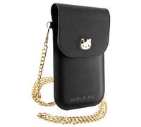 Pochette Téléphone Bandoulière Chaîne métallique Noir