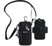 Pochette Telephone Portable 7,0 Pouces Avec Bandoulière, Brassard Telephone Sport Applicable À Course À Pied, Yoga, Jogging Accessoires Pour Iphone 15 Pro/14 Pro Max (Noir)