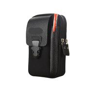 Pochette Telephone Sac Banane décontracté for Homme avec Fermeture éclair, Petit, Couleur Unie, Porte-Cartes, Packs de téléphone, Ceinture, Sac Banane(Black)
