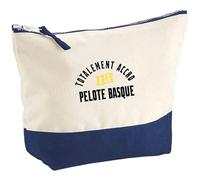 Pochette Totalement Accro à la pelote Basque | Pouch | Idée Trousse Toilette Maquillage Cadeau Anniversaire Fête Original Famille Travail Départ Collègue Retraite