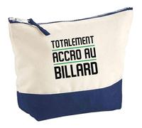 Pochette Totalement Accro au Billard | Pouch | Idée Trousse Toilette Maquillage Cadeau Anniversaire Fête Original Famille Travail Départ Collègue Retraite