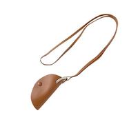 Pochette Tour de Cou en Cuir - 11 x 4,5 cm, Pochette en Cuir pour clés | Mini sac dos nu, fabriqué dans une forme semi-circulaire unique, conçu pour attirer l'attention et exprimer votre individuali