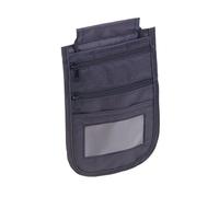 Pochette tour-de-cou - Unisexe - Noir - Protection RFID - 4 compartiments - Souple