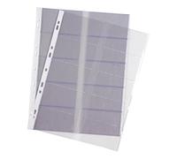 Pochette transparente cartes de visite Oxford A4 PVC 10/100e incolore - Paquet de 10
