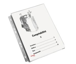 Pochette transparente perforée bande métallique à soufflets Esselte A4 PVC incolore - Sachet de 3