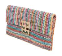 Pochette Tressée pour Femme en Polyester, Style Rustique, Fermoir | Usage Quotidien et Sortie Nocturne, Garde Vos Petits Objets en Sécurité, Design Simple et Unique