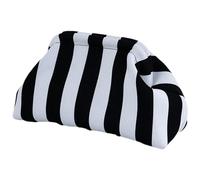 Pochette tricotée, pochette de plage pour femme - Sac nuage ondulé couleur block | Pochette à boulettes avec fermeture à baiser en tissu décontracté au crochet pour dîner élégant en espion, blanc/noir