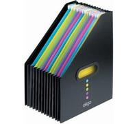 Pochette trieur A4 rigide 13 compartiments noir contours renforcés Noir G