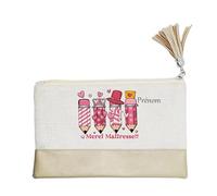 Pochette Trousse de Maquillage Taperso Dore avec Motif maitresse Merci Coeur Personnalisable