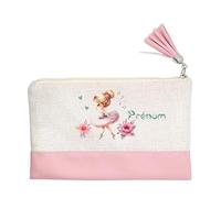 Pochette Trousse de Maquillage Taperso Rose avec Motif Danse Etoile Personnalisable