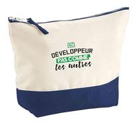 Pochette Un développeur Pas comme Les Autres | Pouch | Idée Trousse Toilette Maquillage Cadeau Anniversaire Fête Original Famille Travail Départ Collègue Retraite