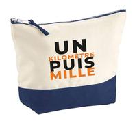 Pochette Un Kilometre Puis Mille - Pouch - Idée Pochette Rangement Cadeau Anniversaire Fête Original Famille Travail Départ Collègue Retraite Noël. - Noir&Orange - 1