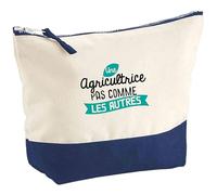 Pochette Une agricultrice Pas comme Les Autres | Pouch | Idée Trousse Toilette Maquillage Cadeau Anniversaire Fête Original Famille Travail Départ Collègue Retraite