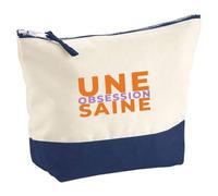 Pochette Une Obsession Saine - Pouch - Idée Pochette Rangement Cadeau Anniversaire Fête Original Famille Travail Départ Collègue Retraite Noël. - Orange&Violet - 1
