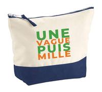 Pochette Une Vague Puis Mille - Pouch - Idée Pochette Rangement Cadeau Anniversaire Fête Original Famille Travail Départ Collègue Retraite Noël. - Vert&Orange - 1