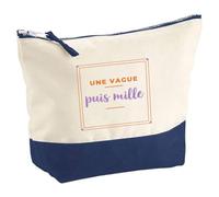 Pochette Une Vague Puis Mille - Pouch - Idée Pochette Rangement Cadeau Anniversaire Fête Original Famille Travail Départ Collègue Retraite Noël. - Orange&Violet - 3