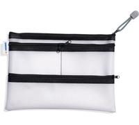 Pochette Universelle A5 Avec Fermeture Éclair - Noir Transparent - Grand Organiseur De Sacs À Main Refermable Avec Fermeture Éclair Et 4 Poches Séparées - Sac De Rangement Pour