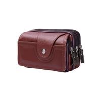 Pochette Universelle en Cuir for téléphone Portable, Mini Sac Horizontal étanche, Ceinture multifonctionnelle, Sacs à bandoulière(Brown)