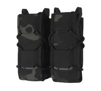 Pochette Universelle pour Chargeur Double 9 mm V2, Compatible Molle, Hauteur réglable, Insertion Rapide pour Ceintures et équipements Tactiques (BCP)