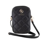 Pochette Universelle pour Téléphone Matelassée avec Bandoulière et Logo 4G Noir