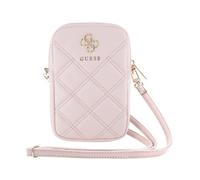Pochette Universelle pour Téléphone Matelassée avec Bandoulière et Logo 4G Rose