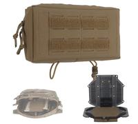 Pochette Utilitaire Tactique Molle GP avec Support Téléphone Pliable | Planche de Navigation, Grand Sac Admin for Ceinture et Gilet, Porte-Bloc Hook Loop Téléphones jusqu’15 x 8 cm