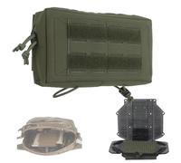 Pochette Utilitaire Tactique Molle GP avec Support Téléphone Pliable | Planche de Navigation, Grand Sac Admin for Ceinture et Gilet, Porte-Bloc Hook Loop Téléphones jusqu’15 x 8 cm