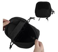 Pochette Utilitaire Tactique Molle, Pochette Admin Générale avec Double Fermeture Éclair et Sangles Élastiques Internes, pour Gilet, Ceinture ou Sac à Dos(Black)